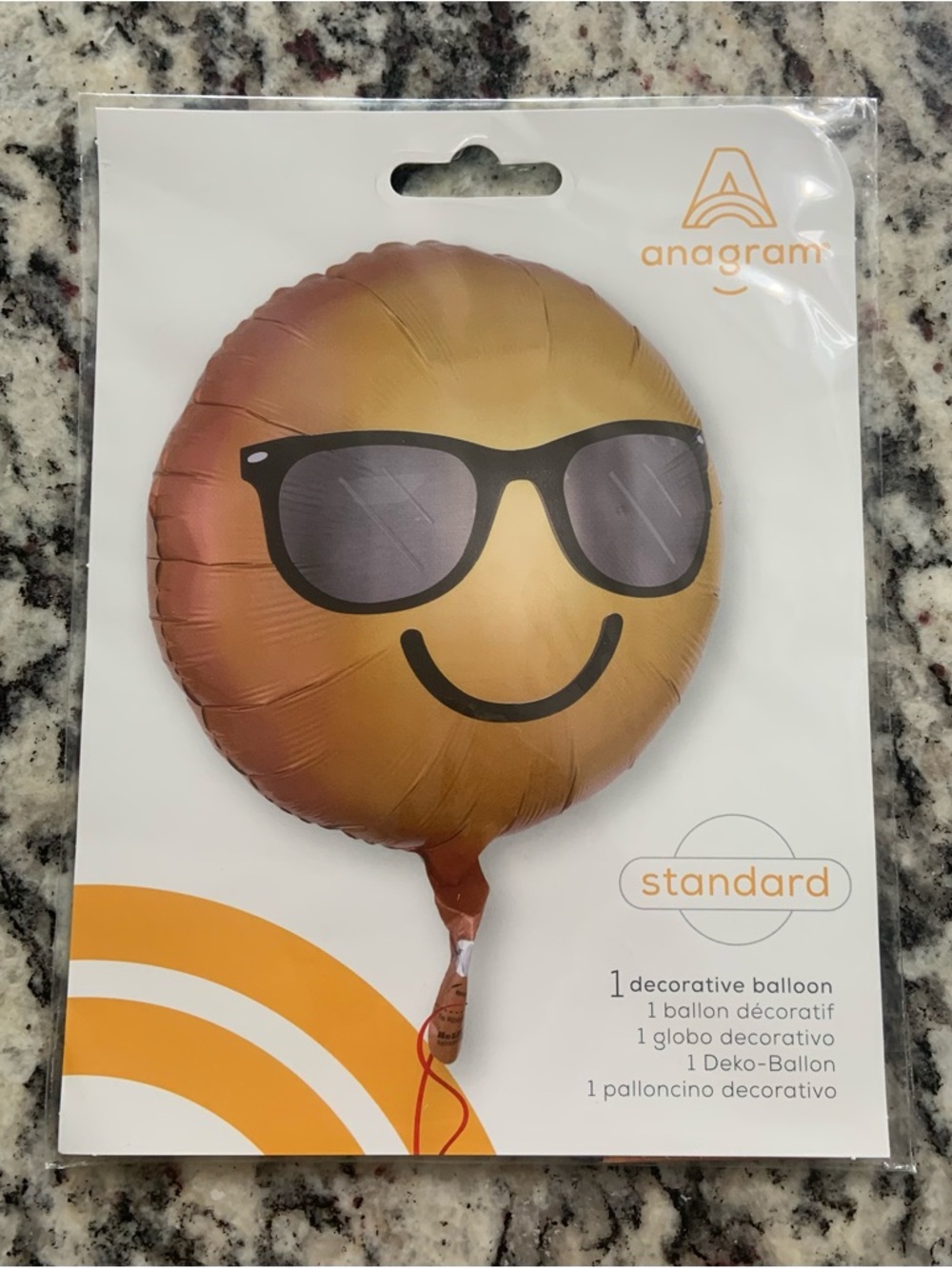 Anagram Smiley Face Balloon with Sunglasses- BNWT